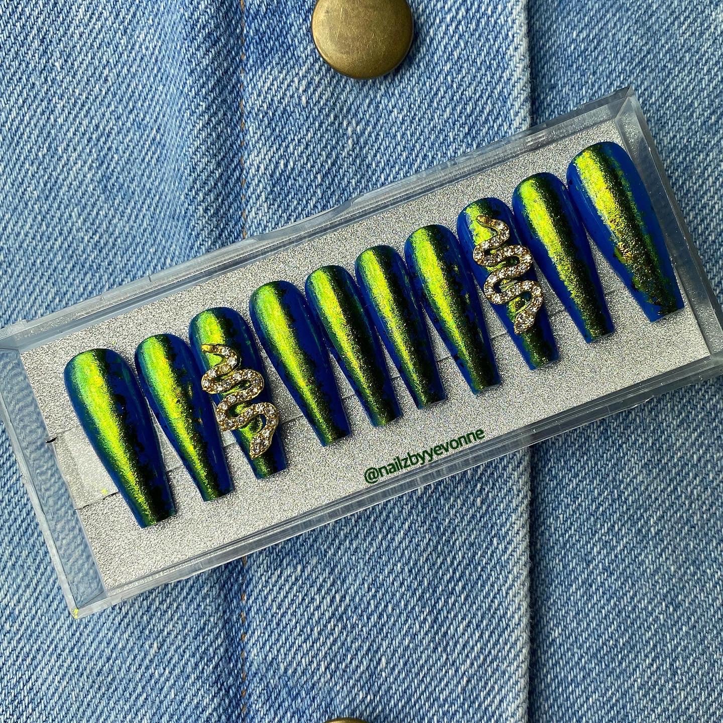 Chrome Blue&Gold Snake