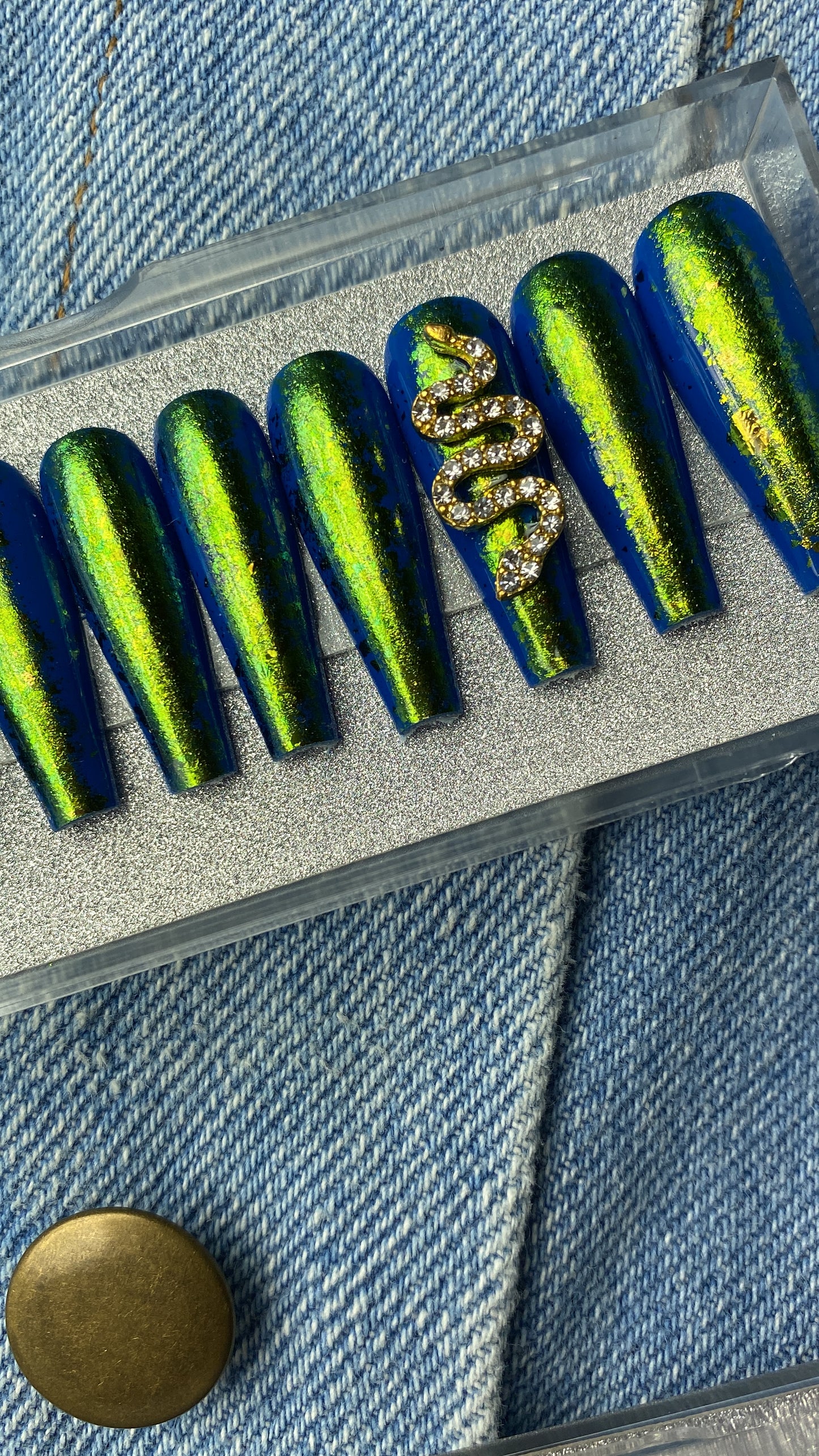Chrome Blue&Gold Snake