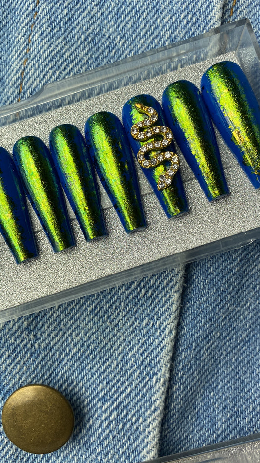Chrome Blue&Gold Snake