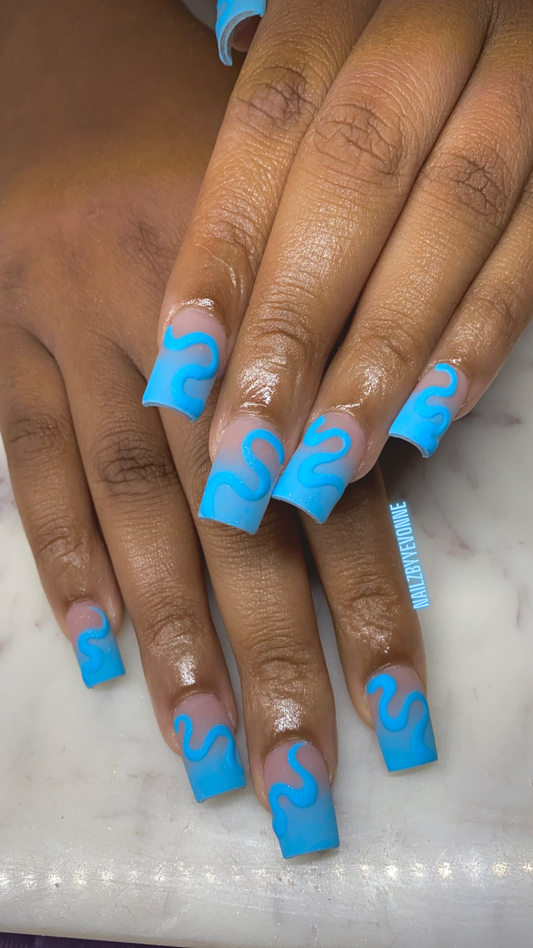 Ombré Blue Swirls