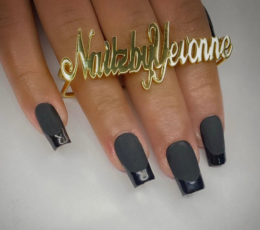Matte Black Glossy Tips