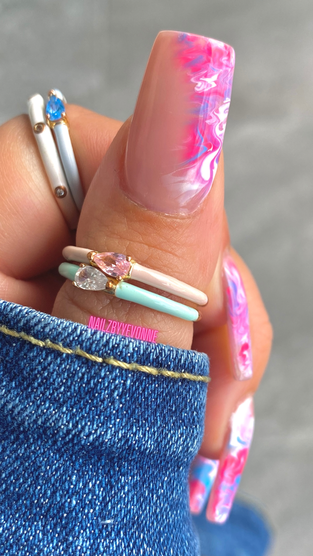 Pink & Blue Marble
