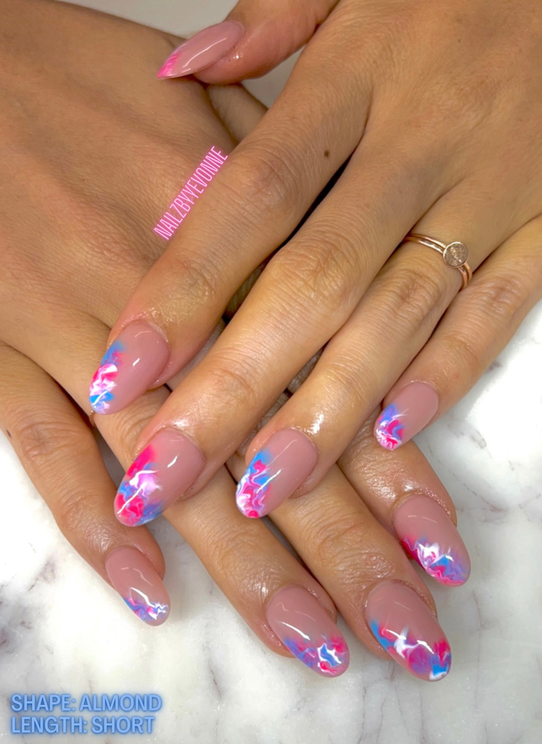 Pink & Blue Marble