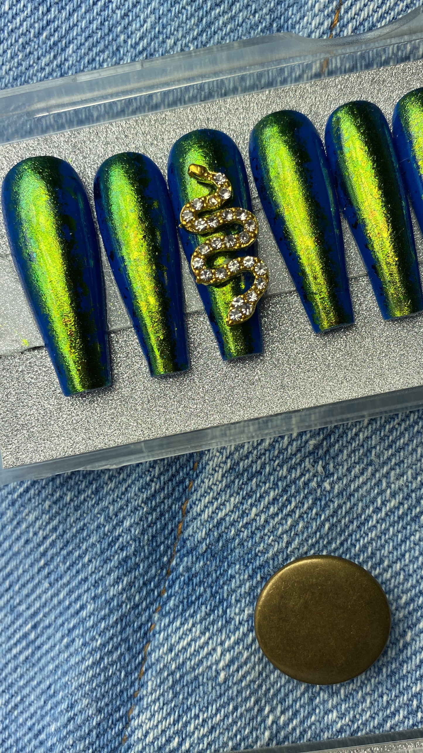 Chrome Blue&Gold Snake
