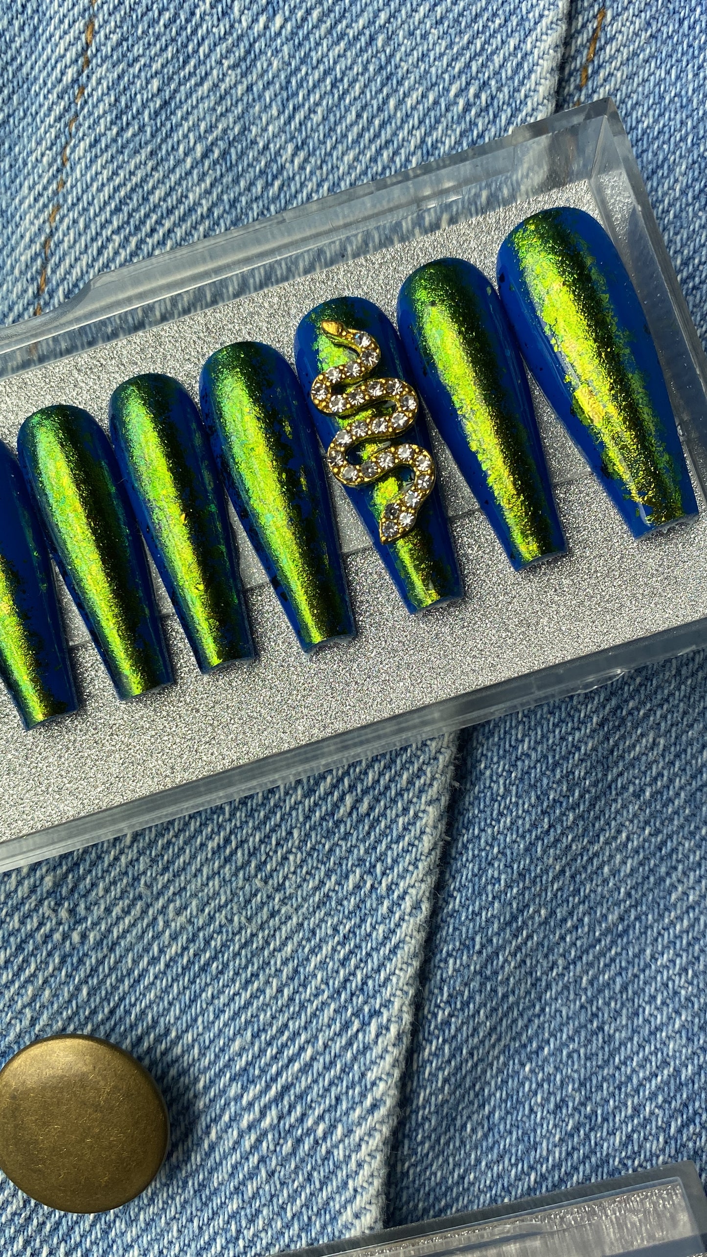 Chrome Blue&Gold Snake